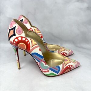 Christian Louboutin Hot Chick 100 Patent Leather Pointed Toe Pumps Heels Tivoli